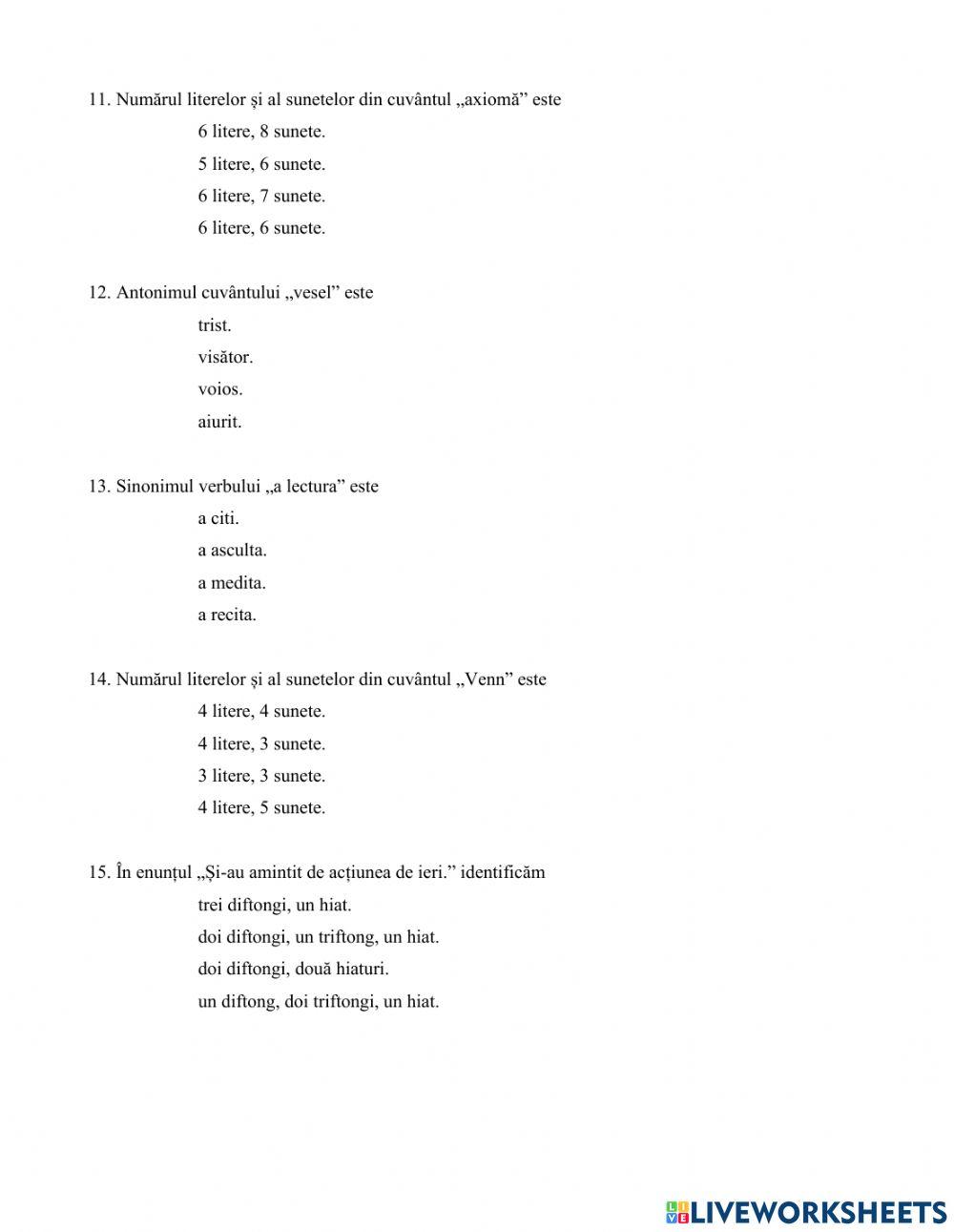 Fonetică și vocabular