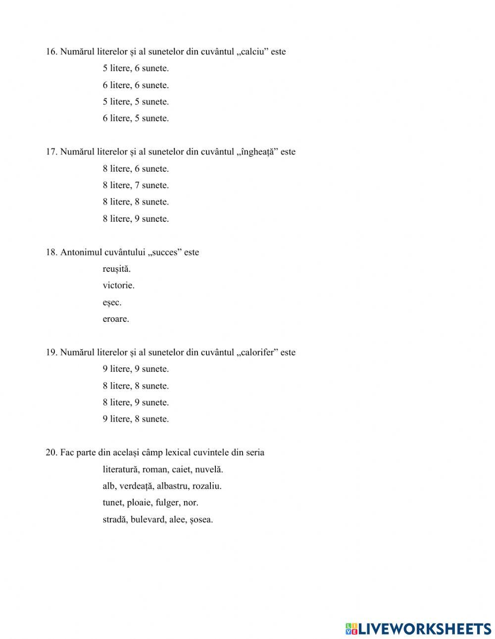 Fonetică și vocabular