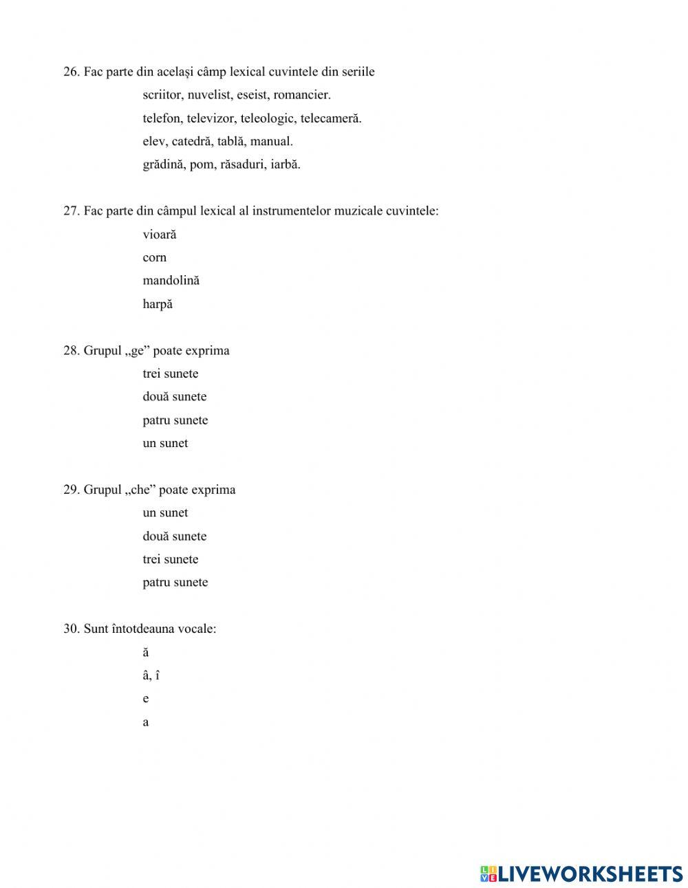 Fonetică și vocabular