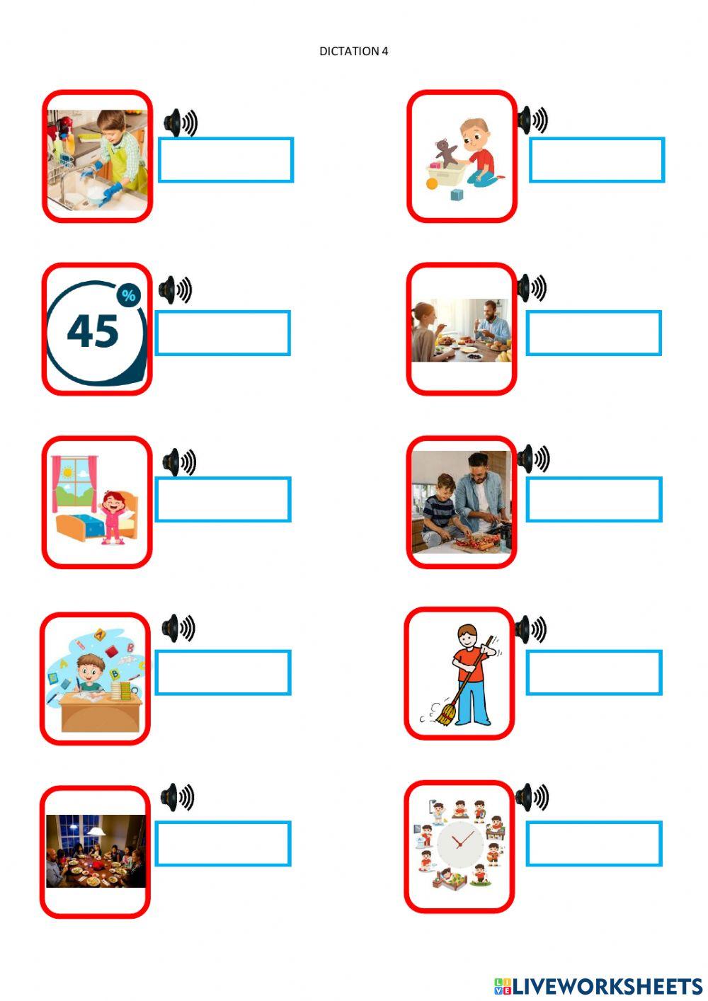 Dictation - daily tasks 4