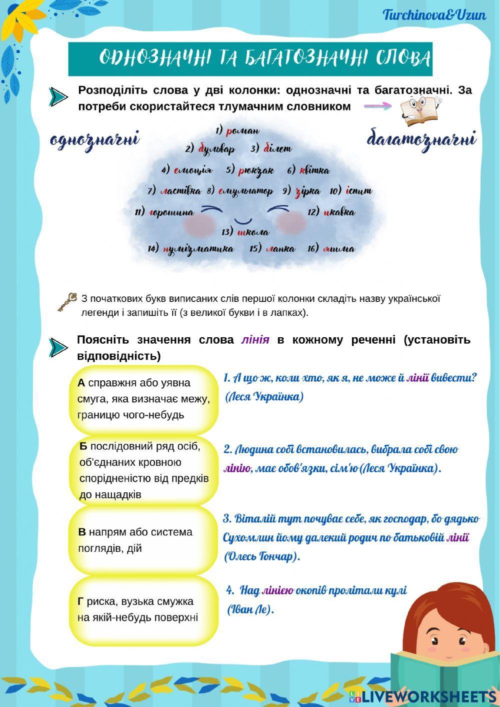 Однозначні й багатозначні слова