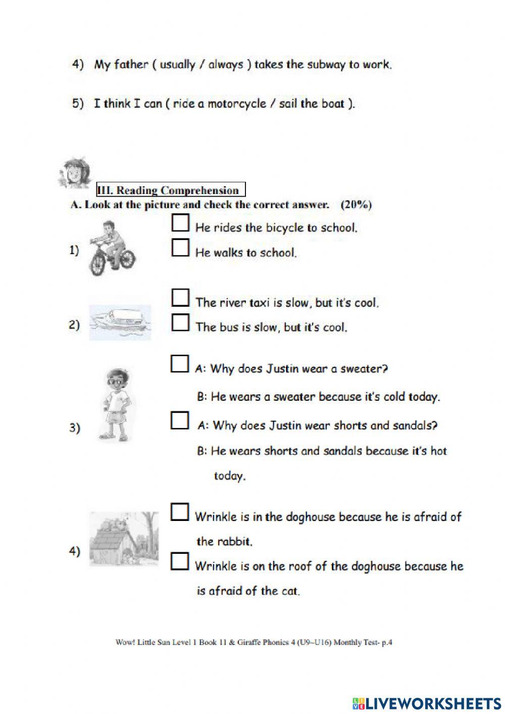 WLS I BK11 monthly test