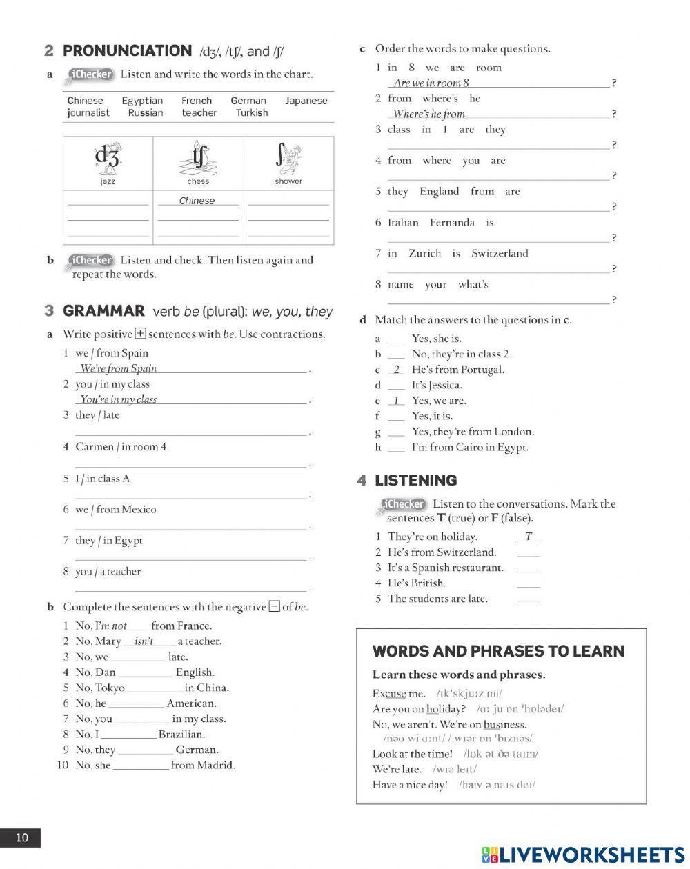 English file beginner u2 worksheet live worksheets