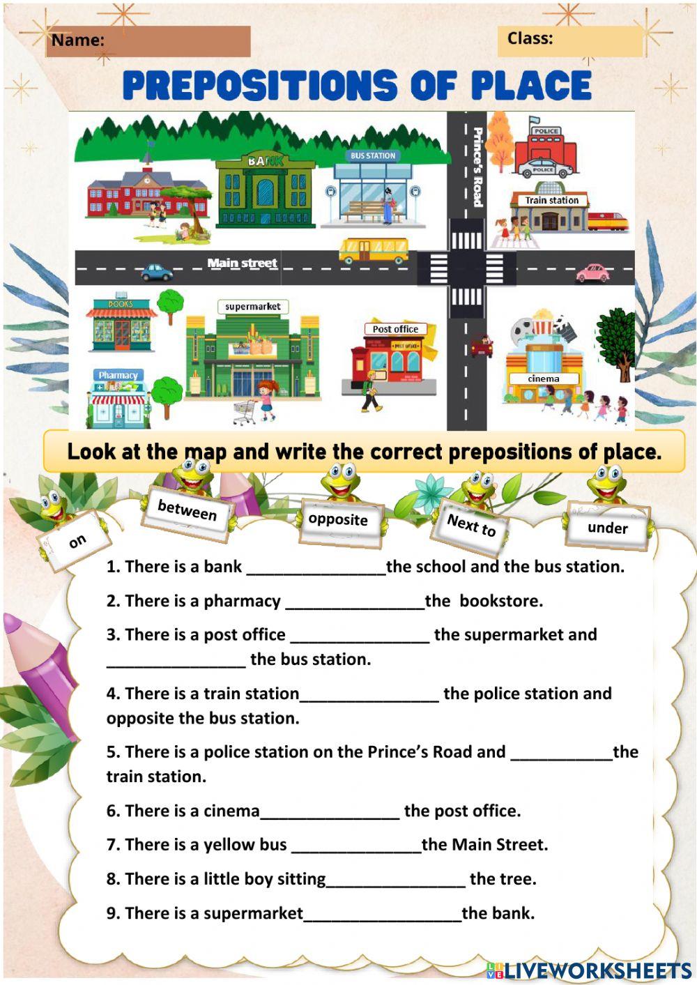 Prepositions of place
