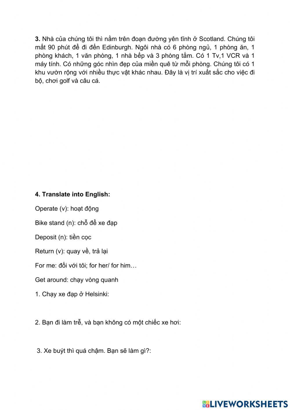 Translation Present simple