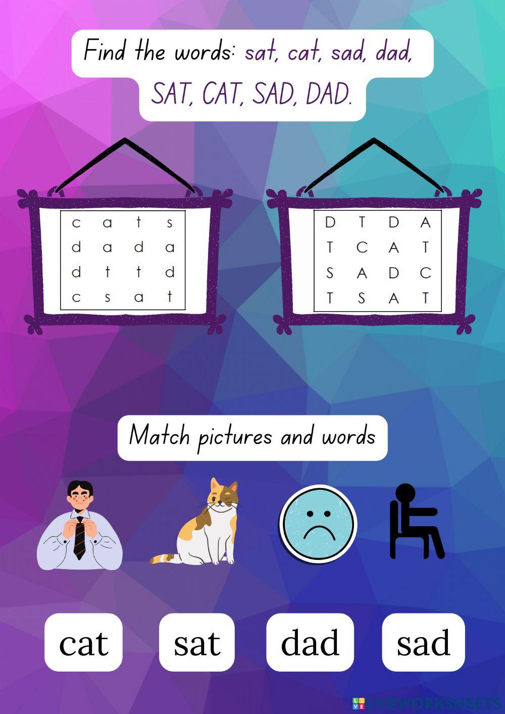 Letters Aa Dd Ss CC Tt