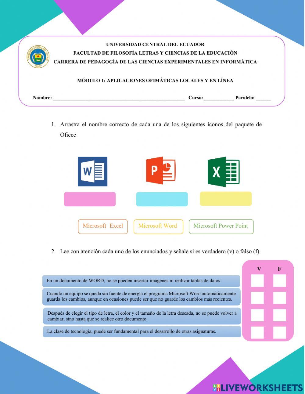 Unidad 1: microsoft Word