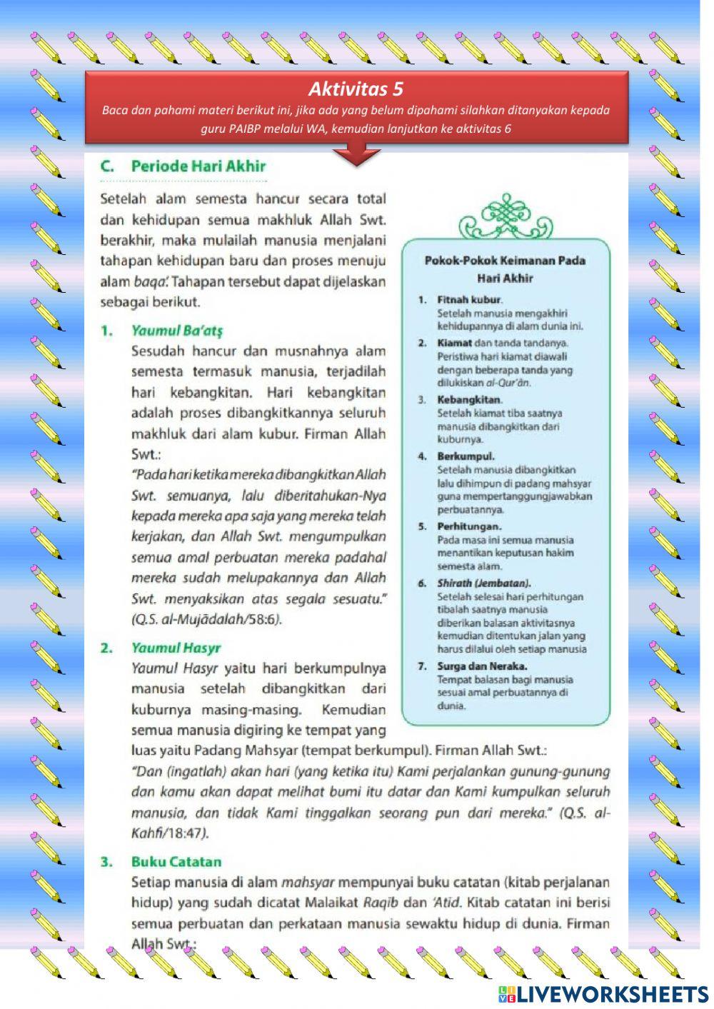 Iman kepada hari akhir