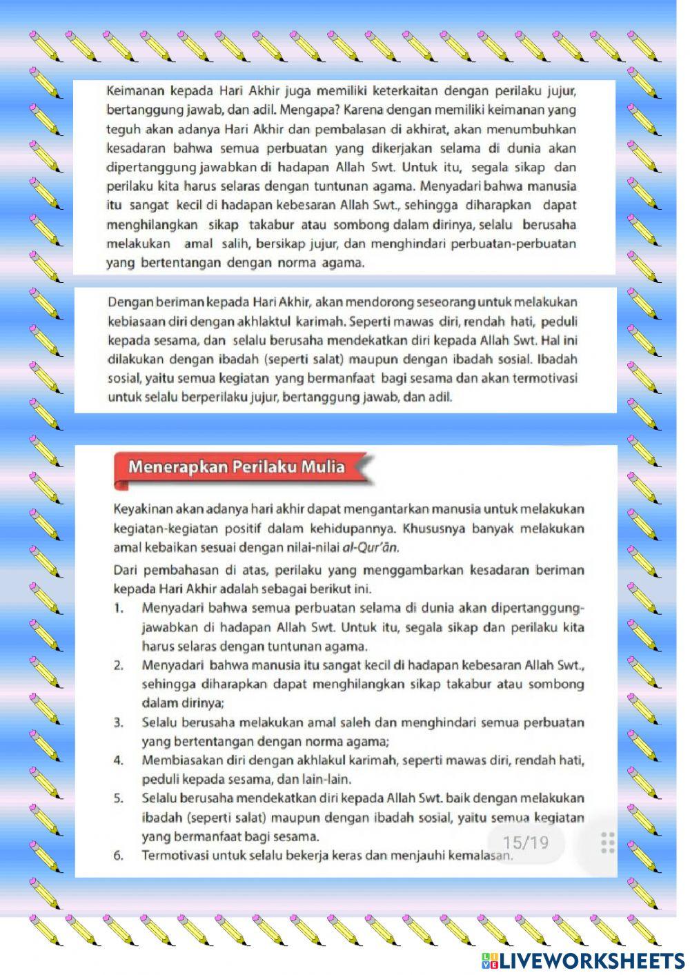 Iman kepada hari akhir