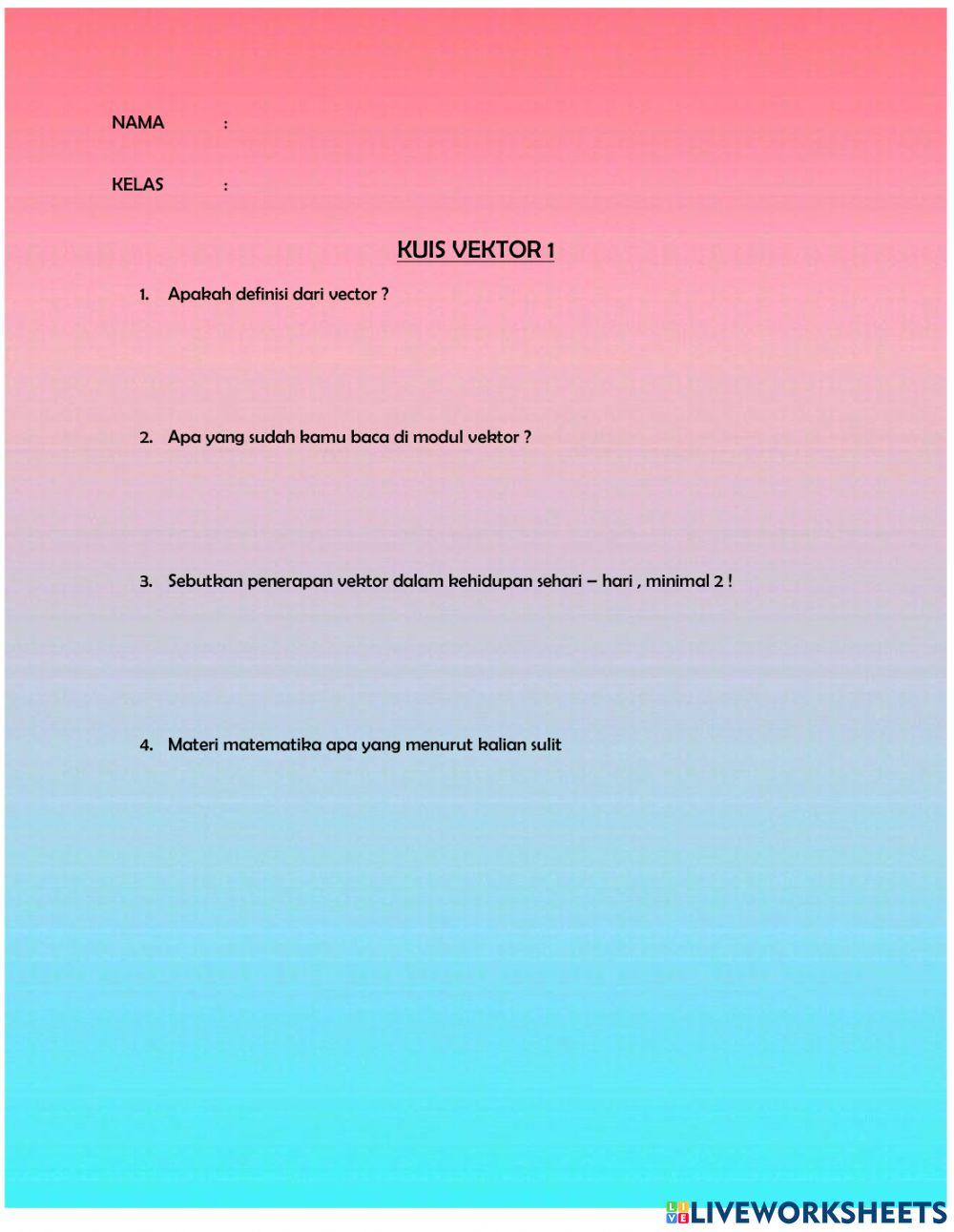 Kuis Vektor 1