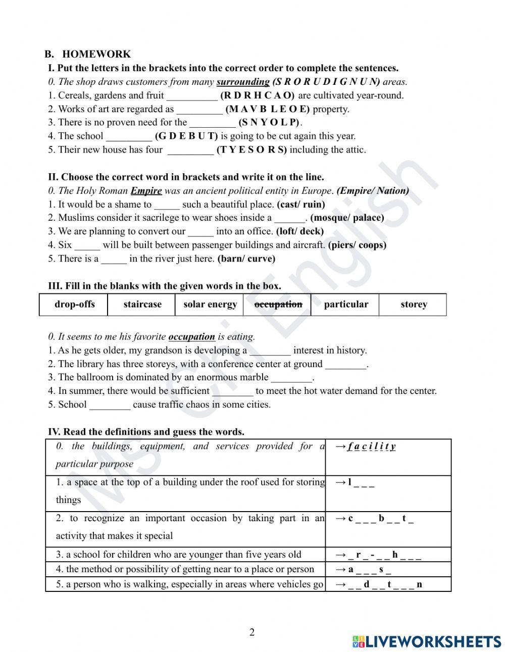Foreign teacher-GE8-U9-Vocab Revision