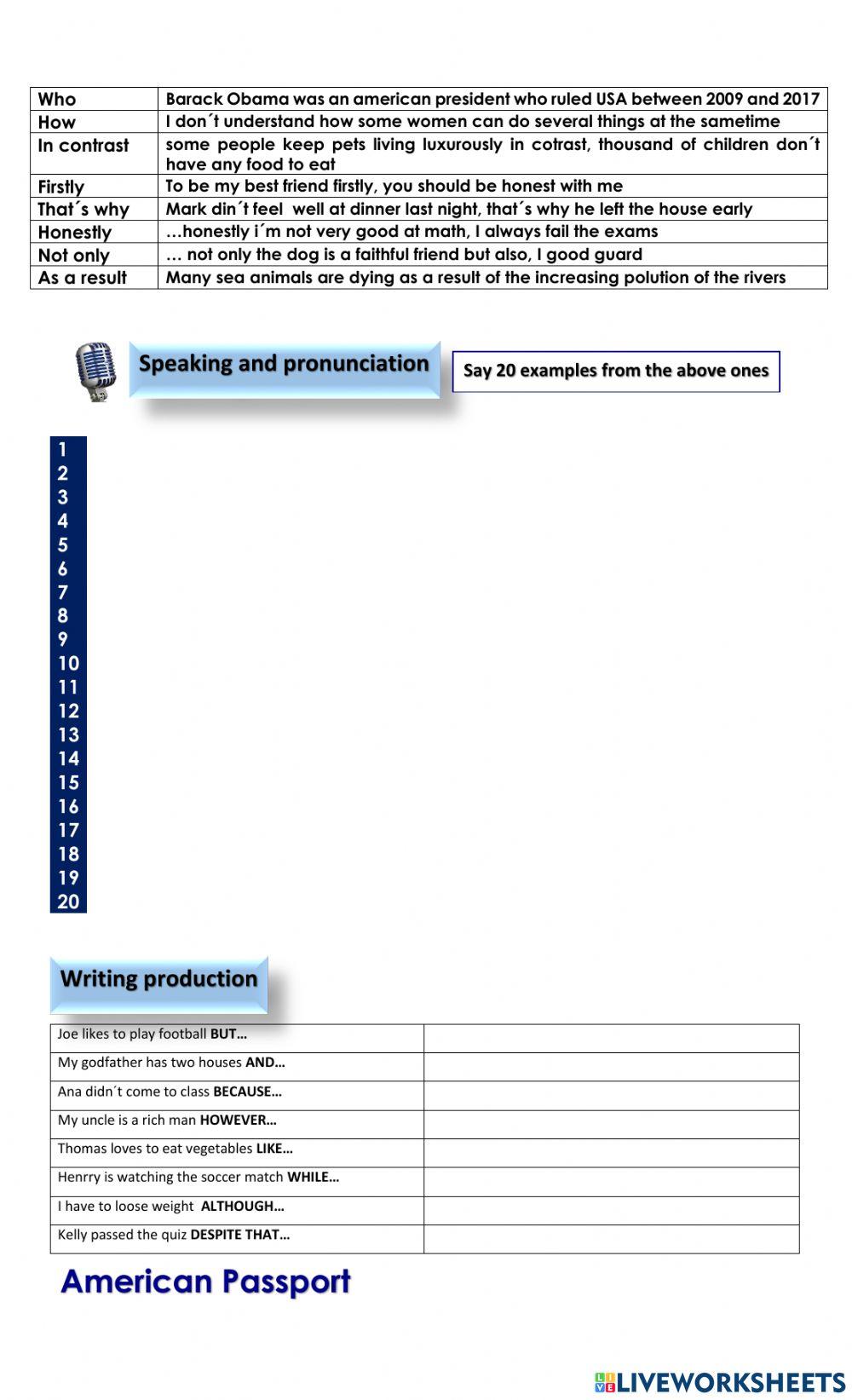 Connectors. amerpassport