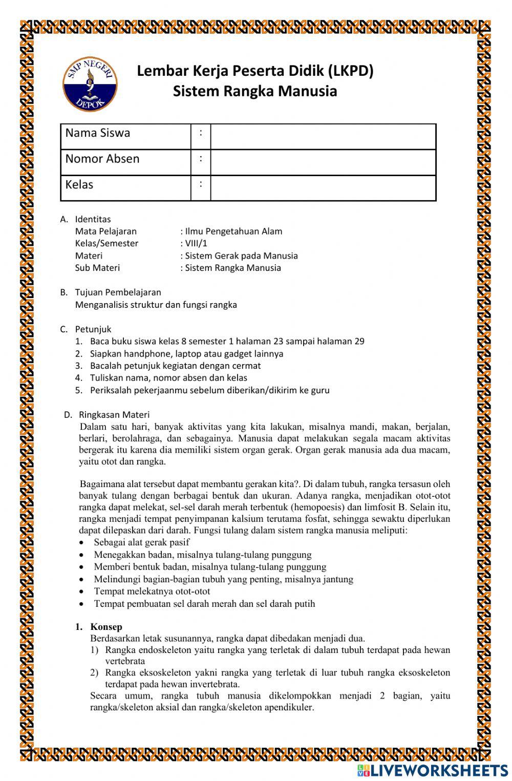 Bab 1 Gerak Benda dan Makhluk Hidup di Lingkungan Sekitar