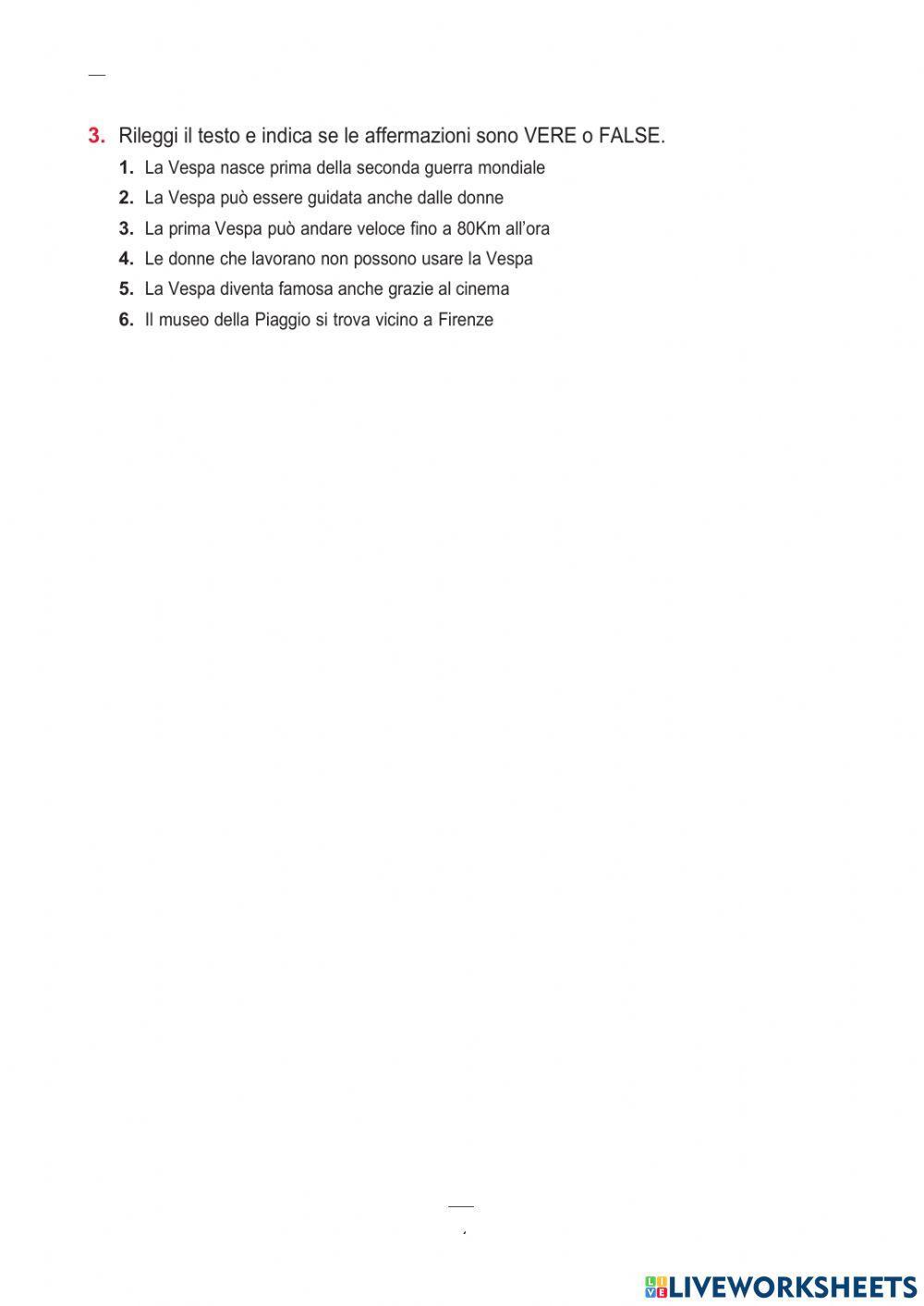 La vespa A2 - reading & watching