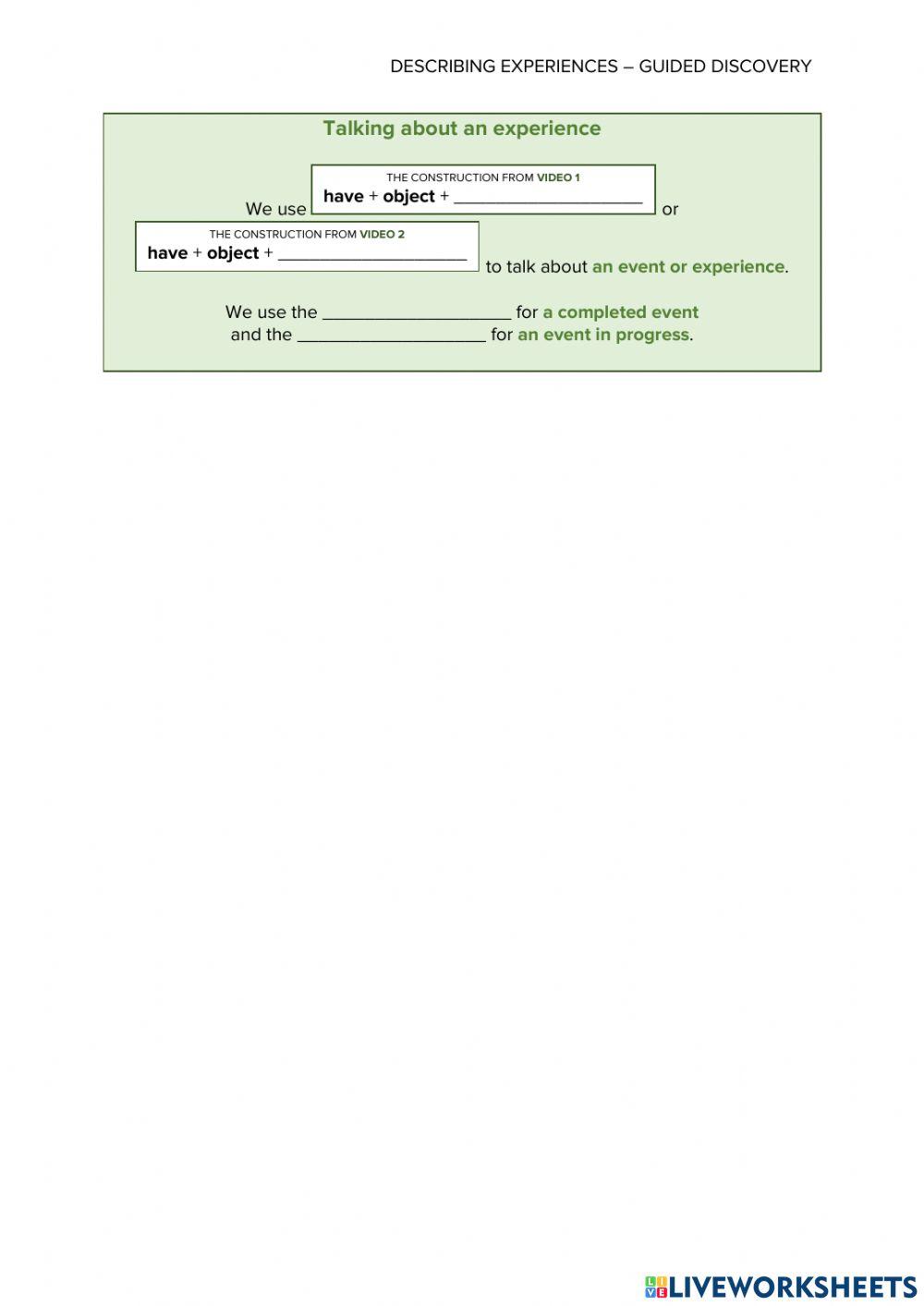 CAUSATIVES (3) – REVIEW – GUIDED DISCOVERY