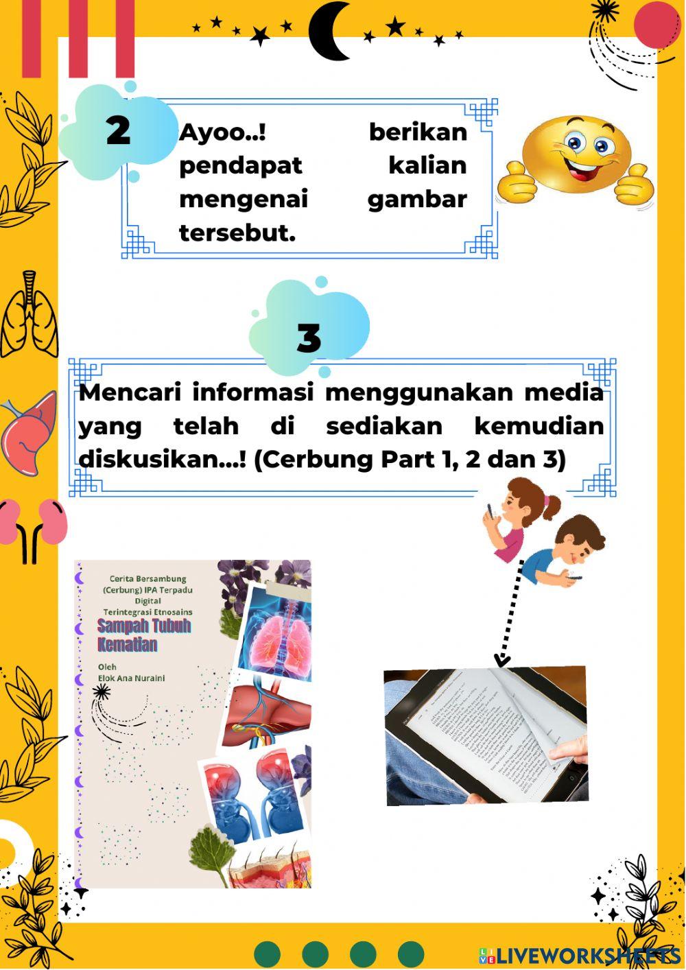 Cerita bersambung (Cerbung) terintegrasi etnosains