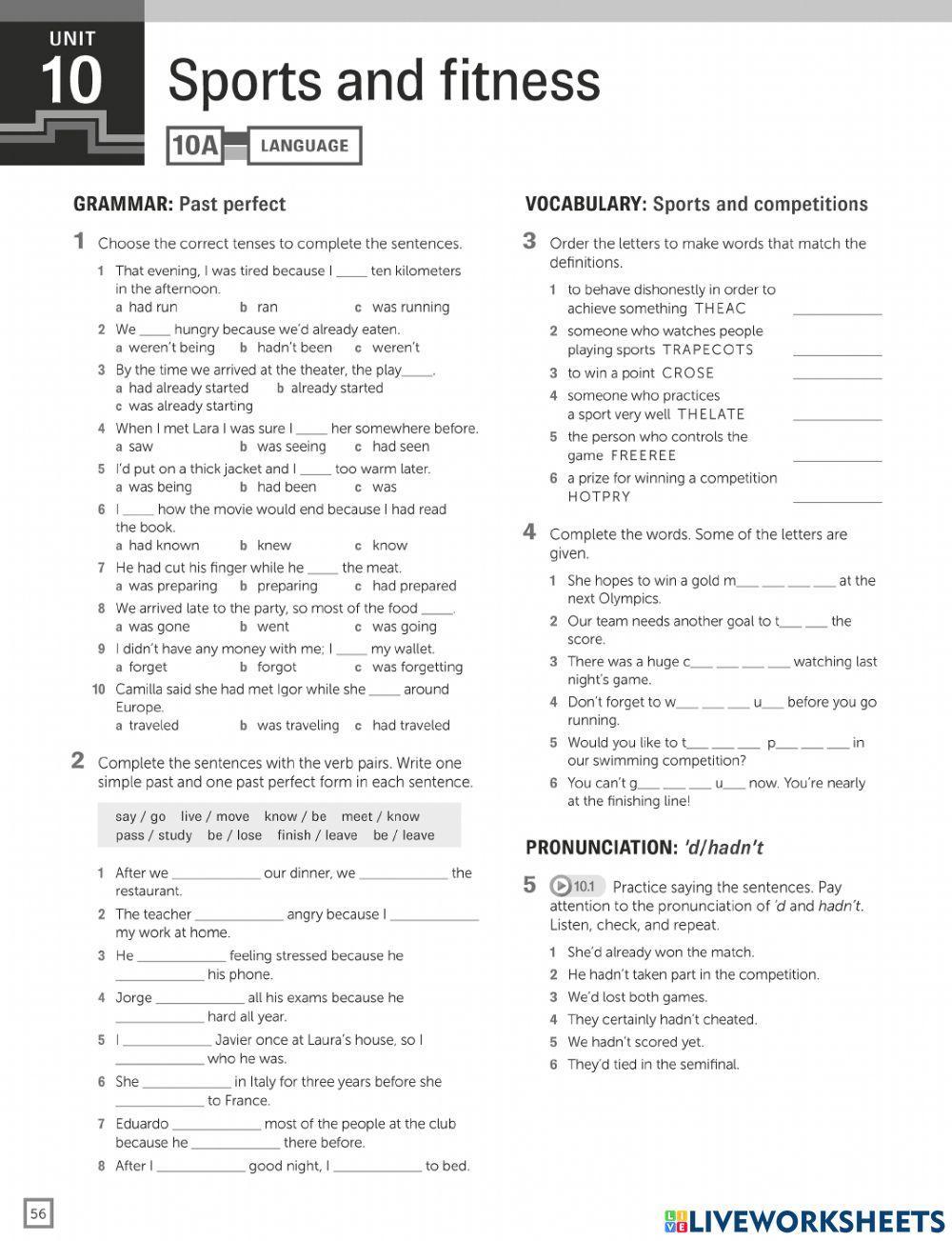 Sports and competitions hw