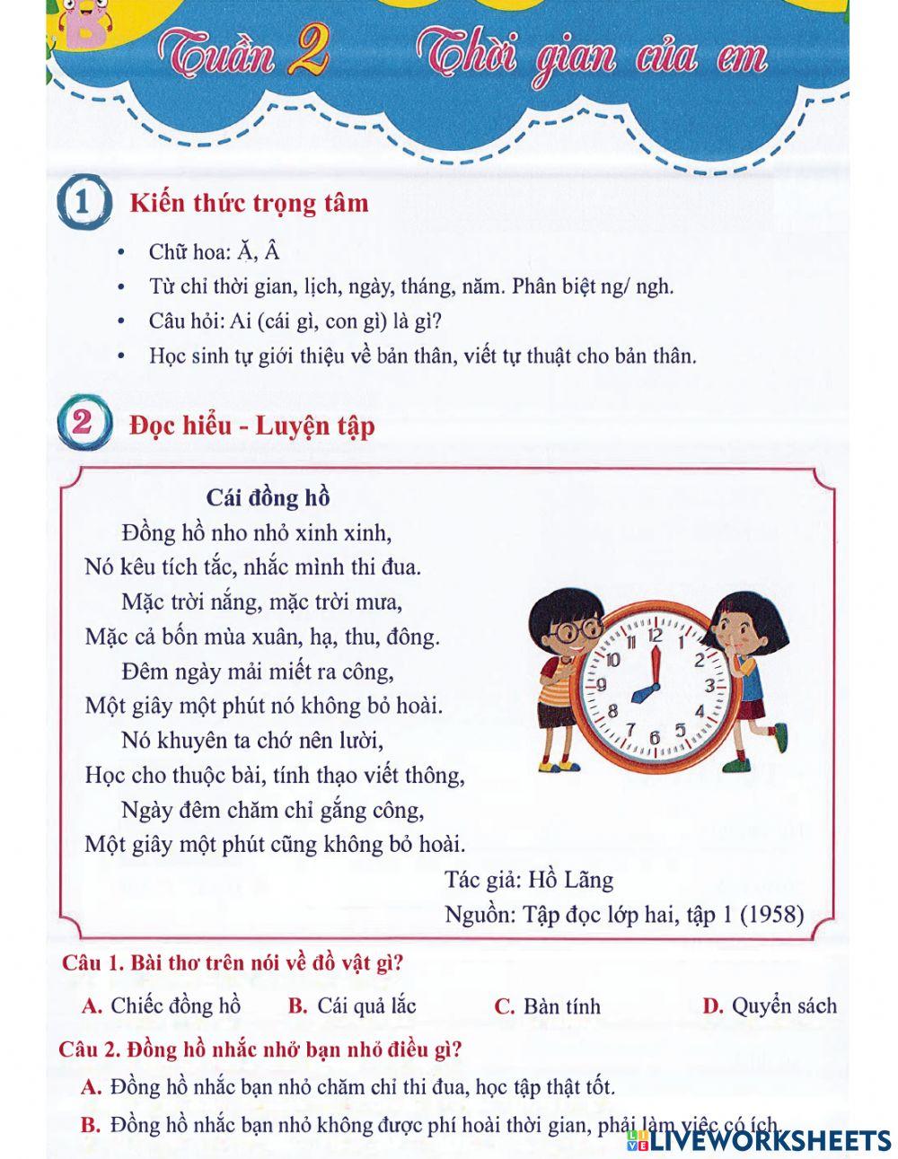 Tiếng Việt 2 - Tuần 2