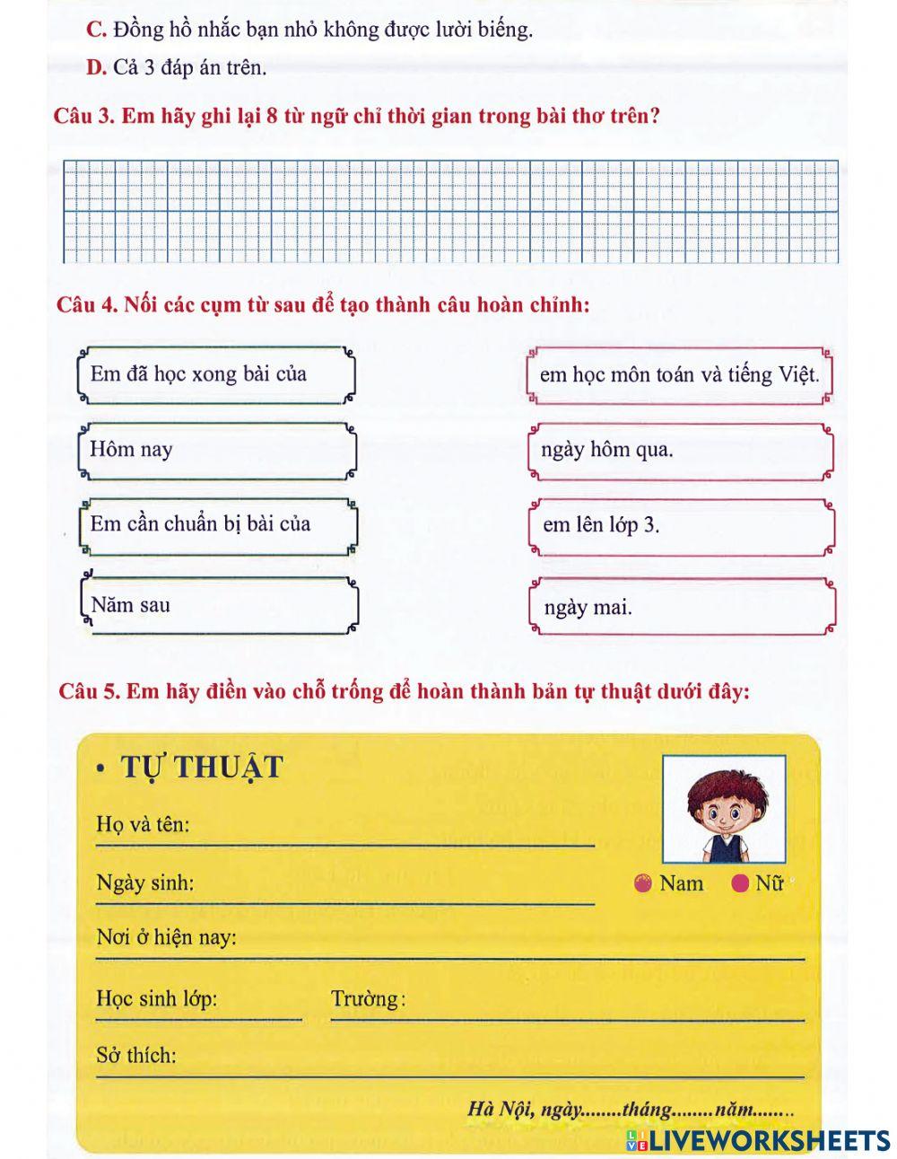 Tiếng Việt 2 - Tuần 2