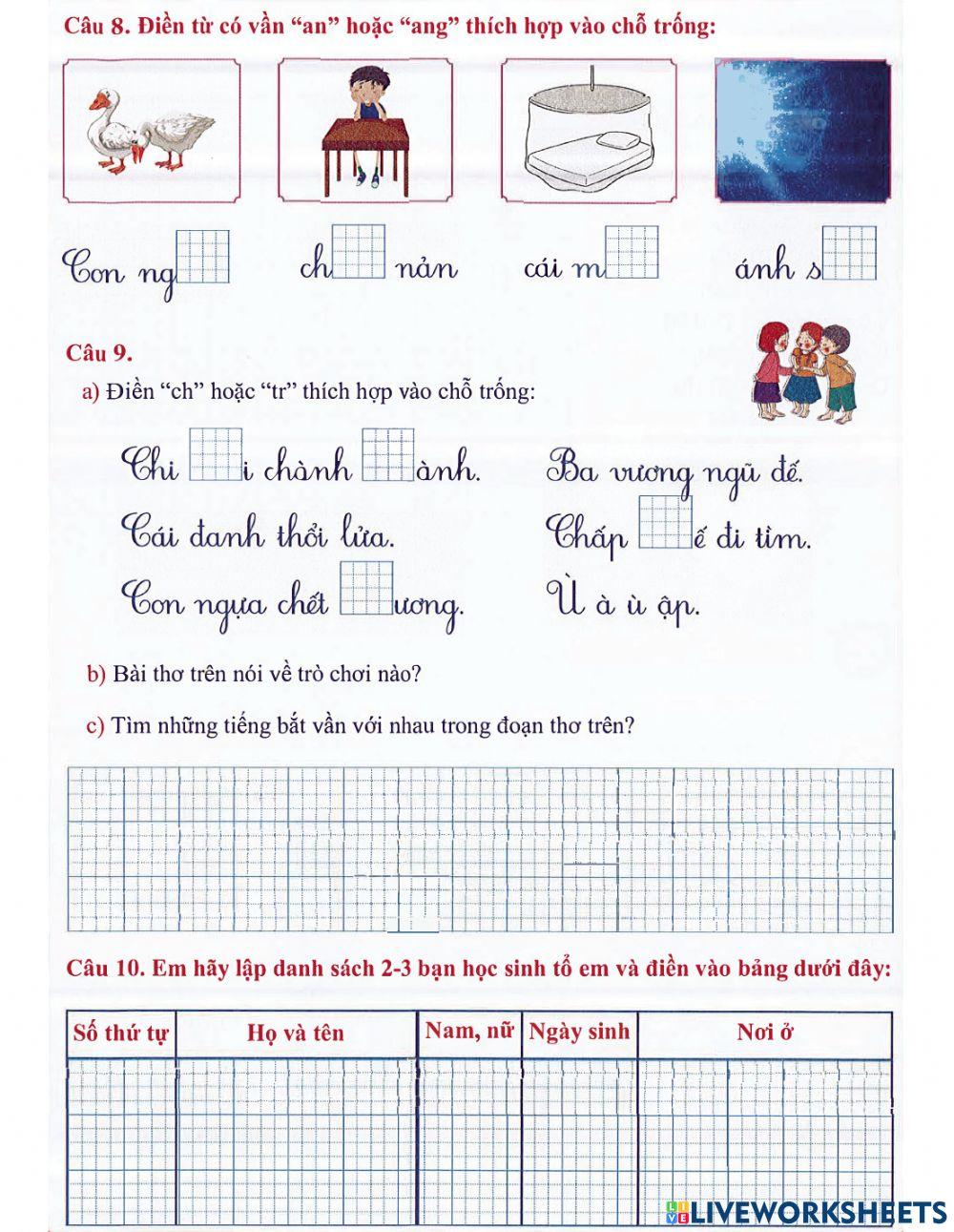 Tiếng Việt 2 - Tuần 4