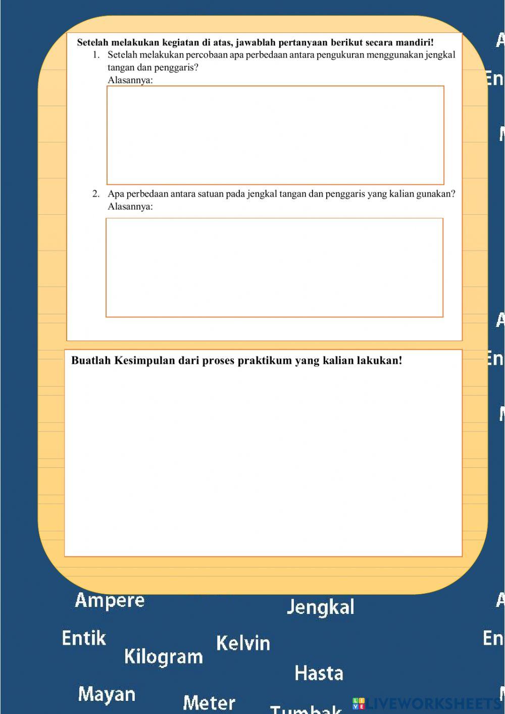 Satuan baku dan satuan tidak baku