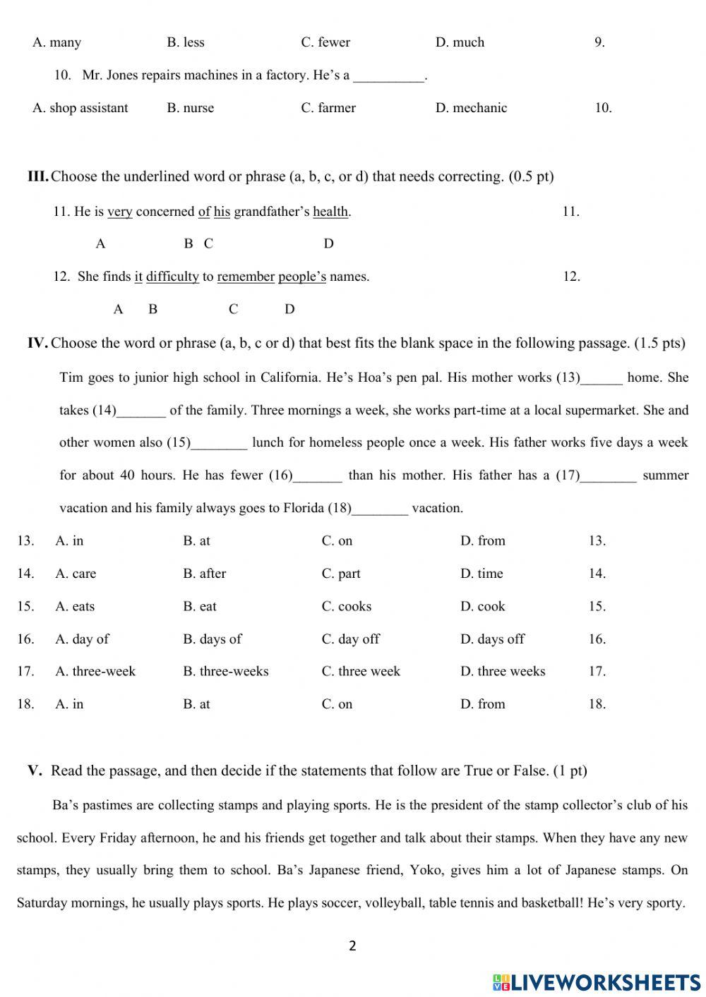 De kiem tra hoc ki 1 tieng anh 7