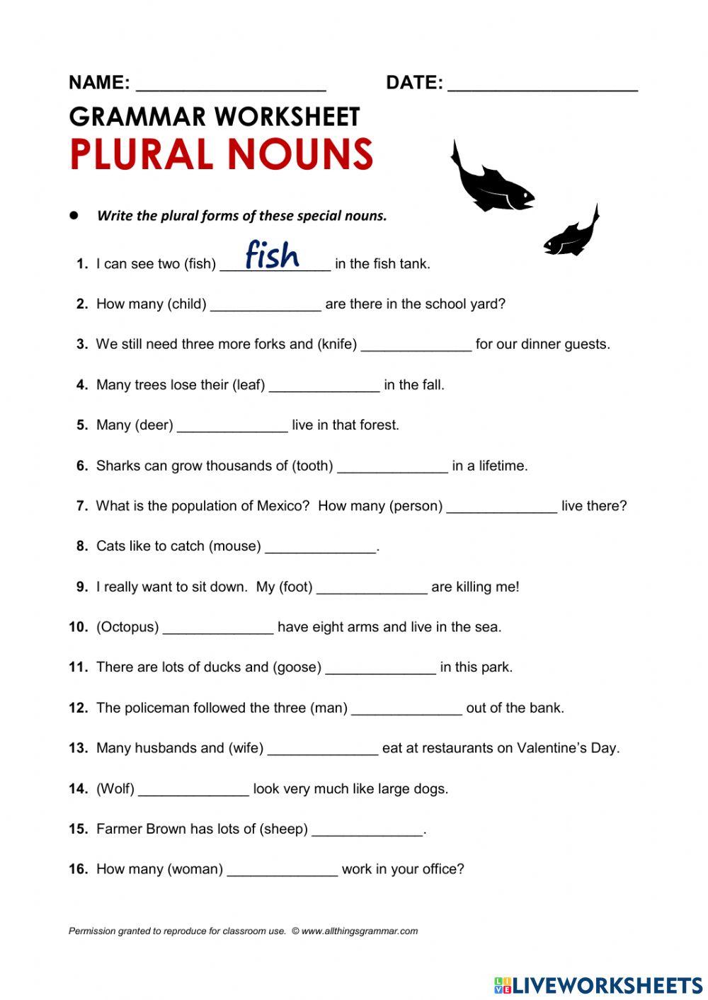 Plural nouns