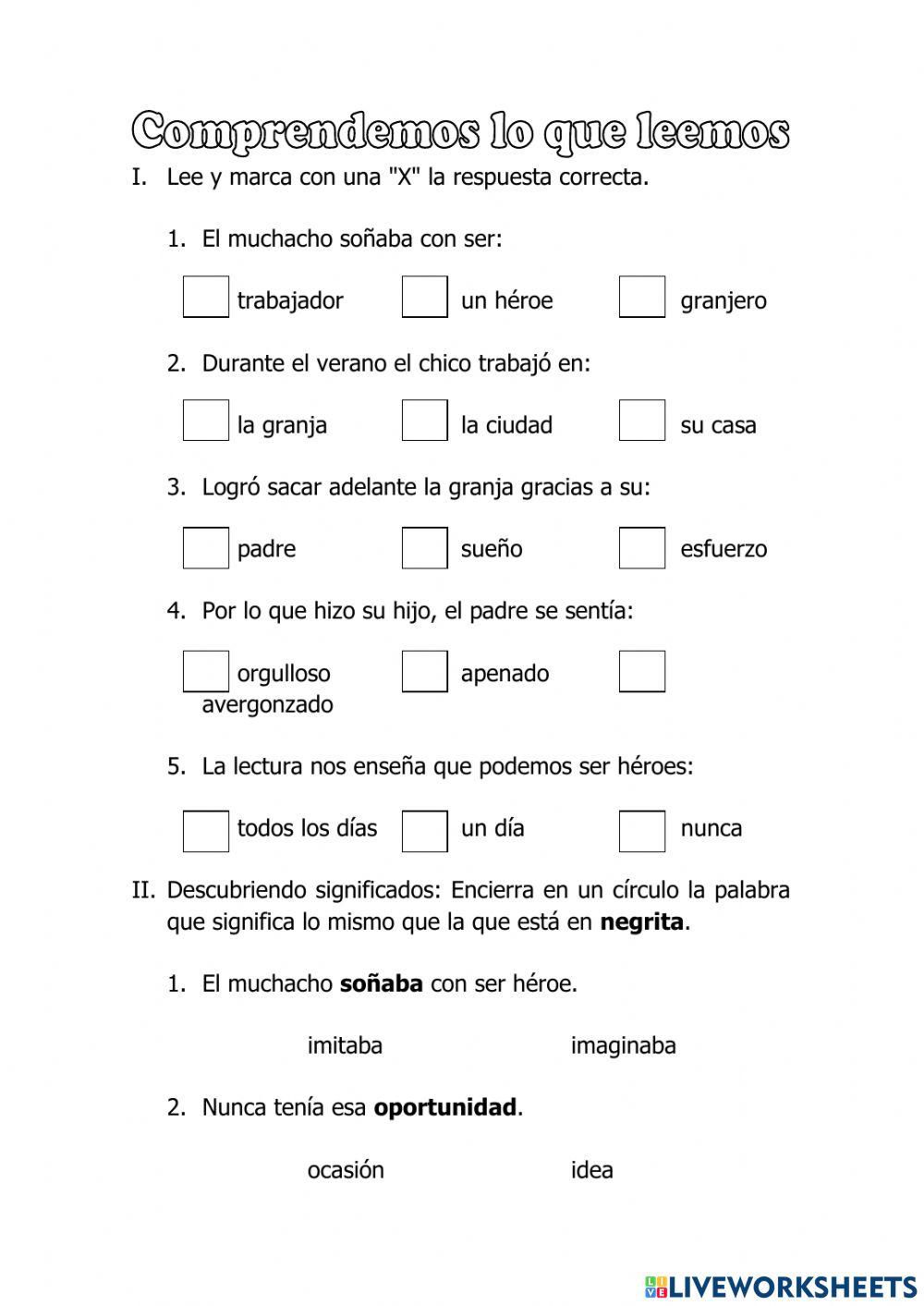 Comprensión lectora