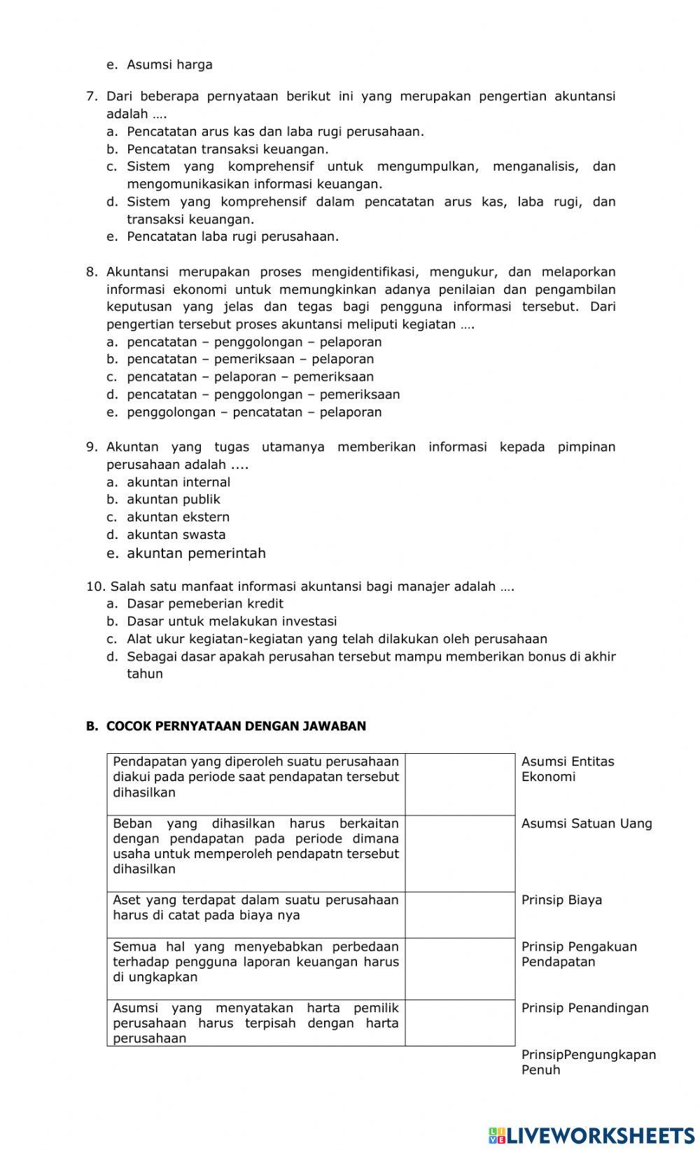 Ulangan Akuntansi Sebagai Sistem Informasi