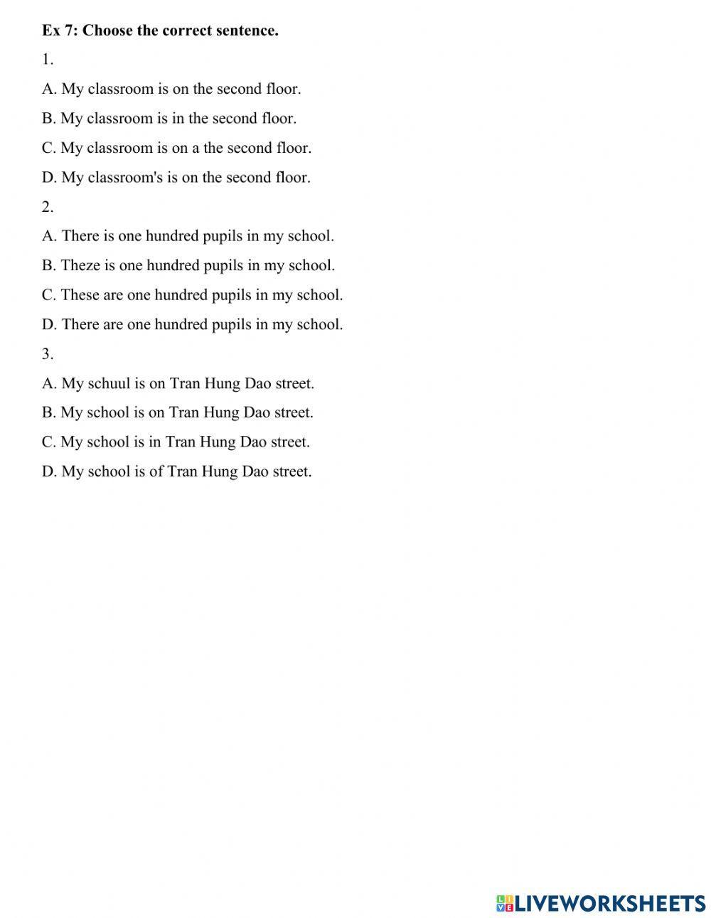 Unit 6: Where is your school?