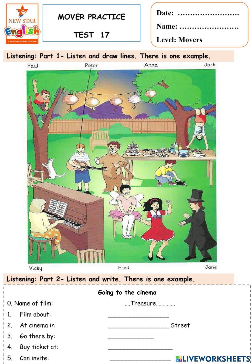 Tes for Movers No 17