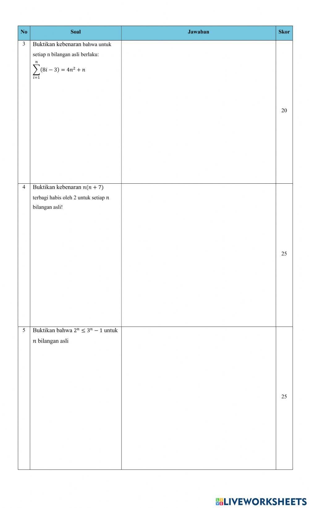 Penilaian Harian KD 3.1 dan 4.1 (D)
