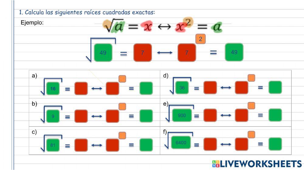 Raiz cuadrada EXACTA y su justificación