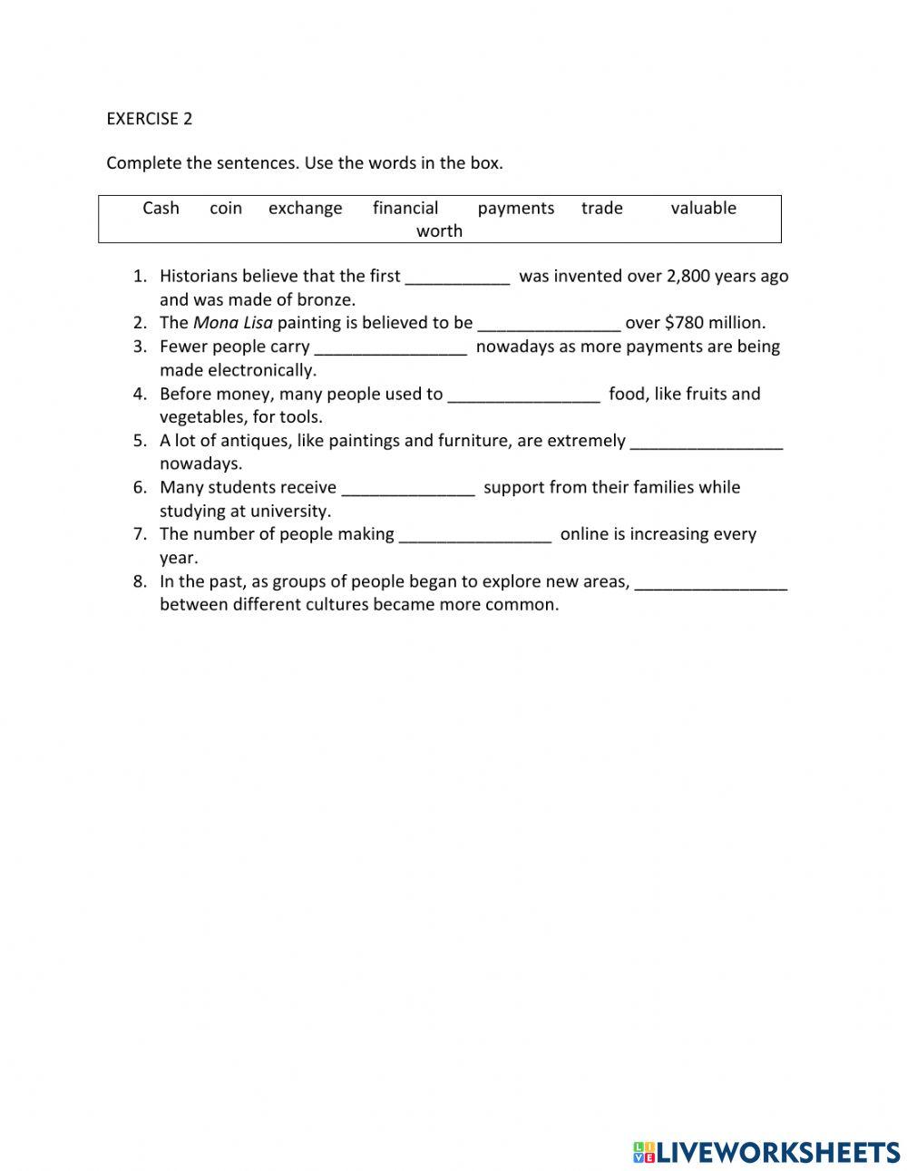 IE1, Unit 3, Listening, Exercise 2