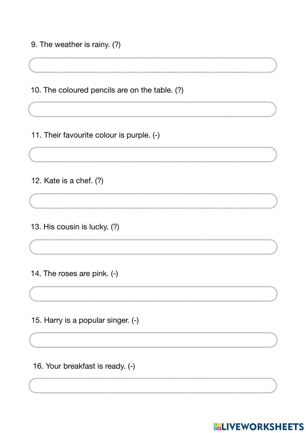 To be, Preesnt Simple