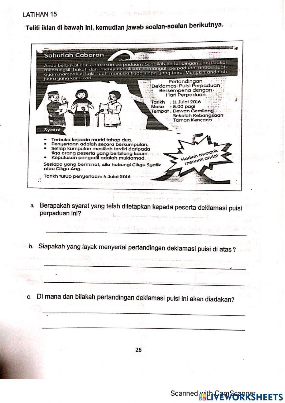Latihan tatabahasa