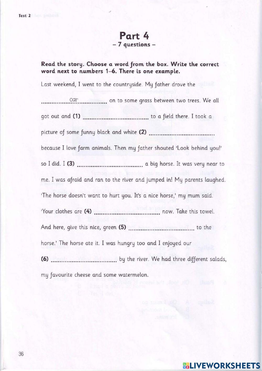 Movers 1- test 2- reading & writing