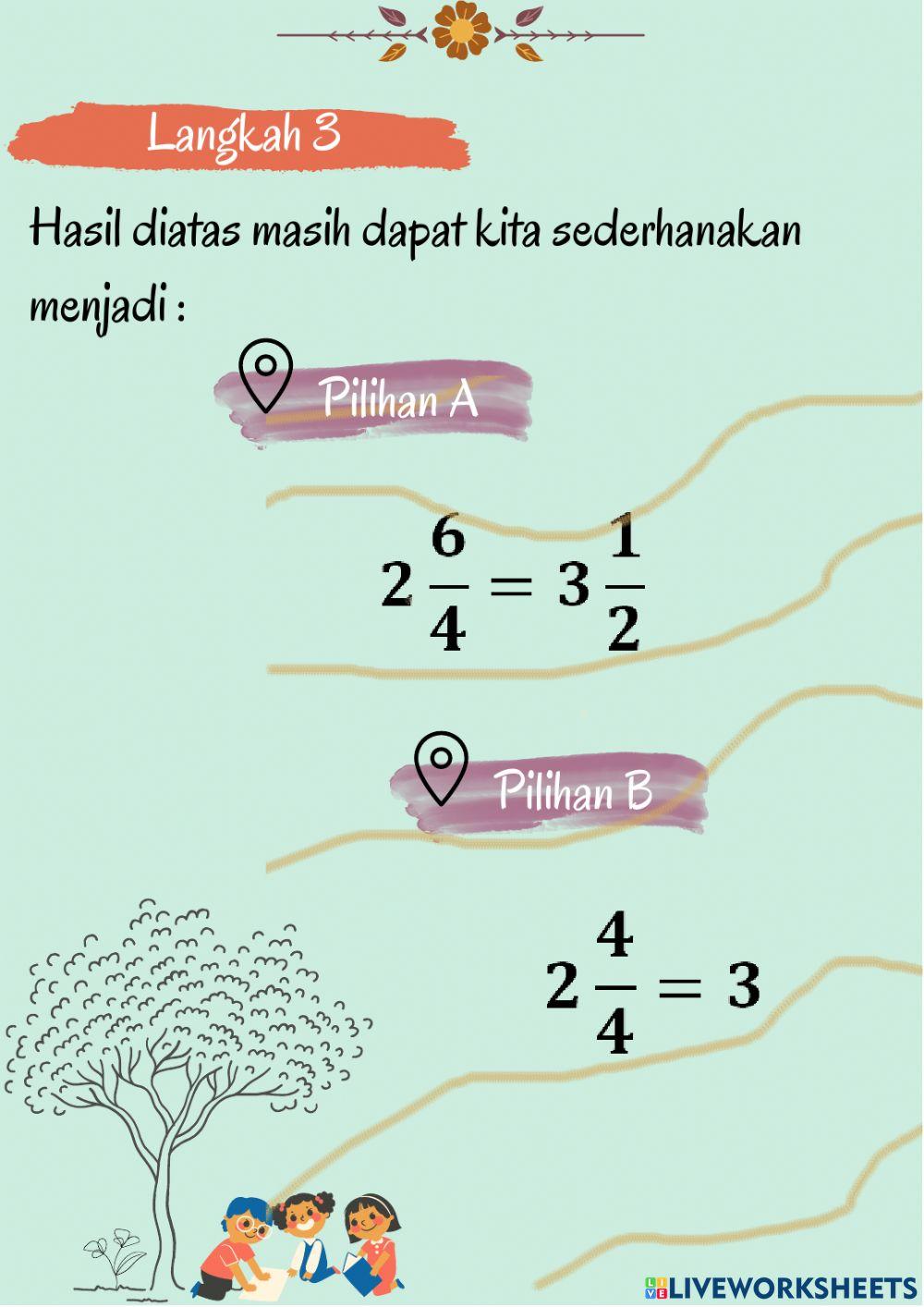 LKPD Penjumlahan pecaha kelompok