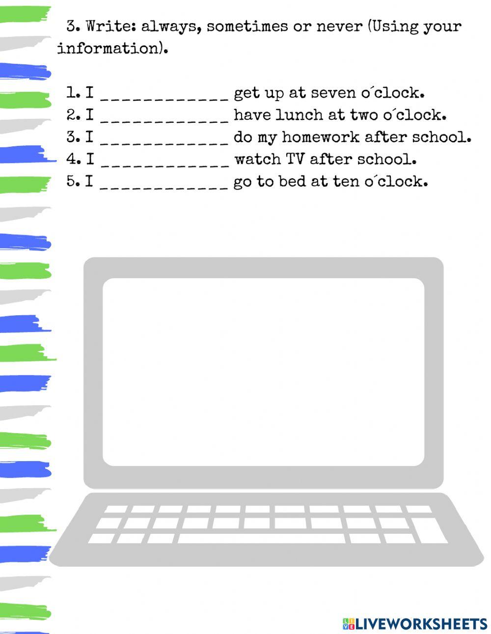 Adverbs of frequency