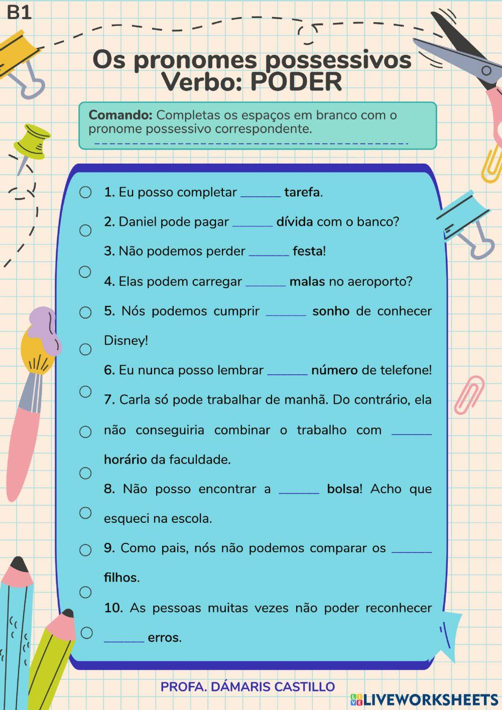 Pronomes possessivos 3