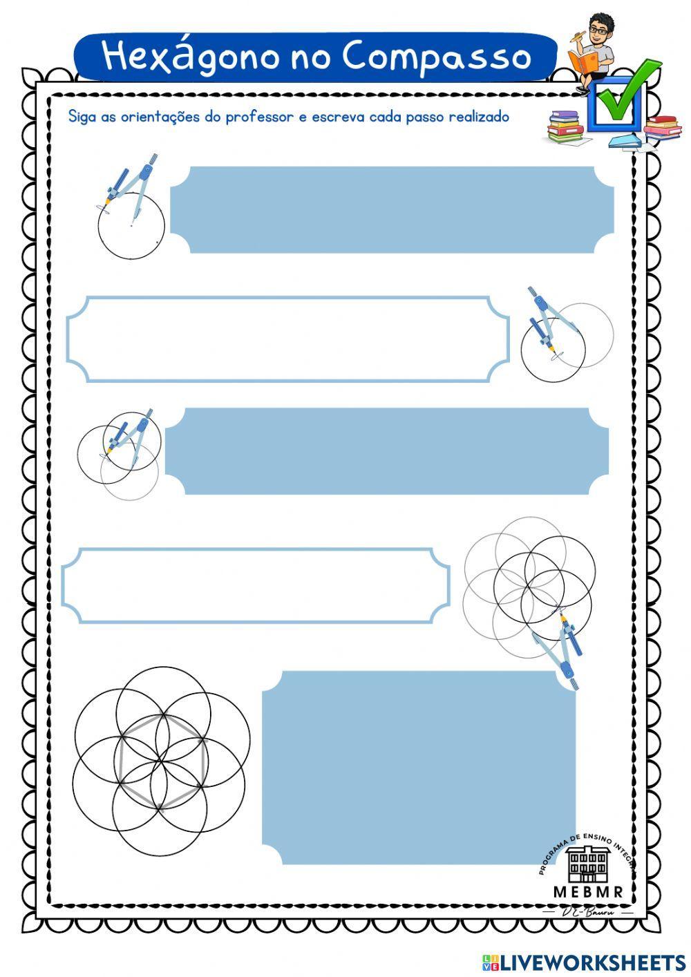 Hexágono com Compasso