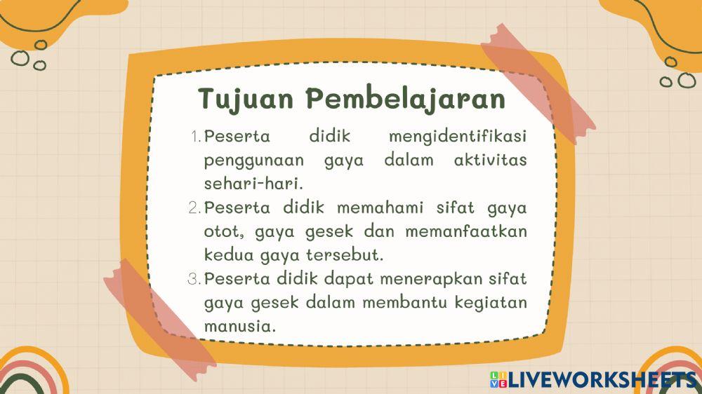 Pengaruh gaya terhadap benda