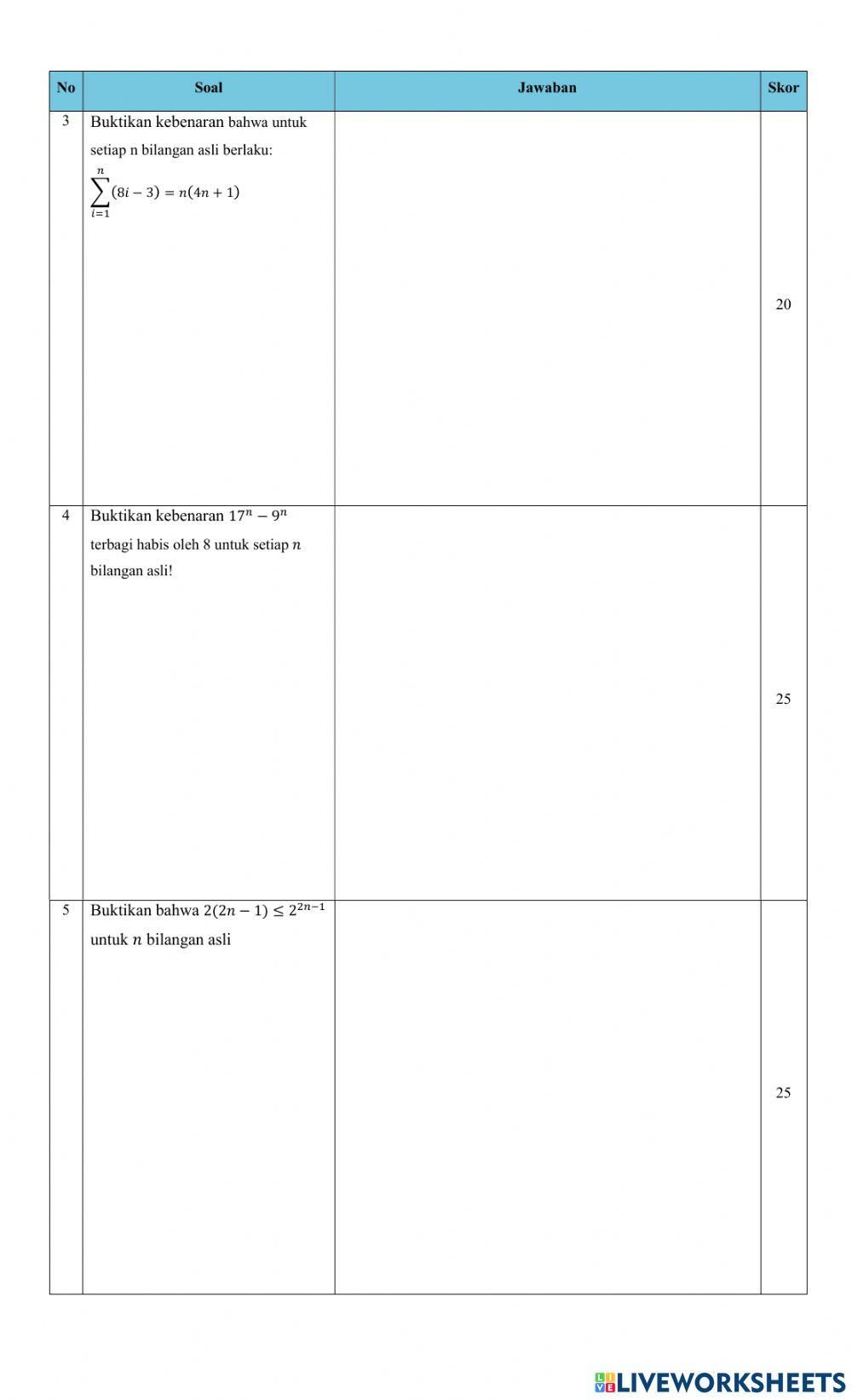 Penilaian Harian KD 3.1 dan 4.1 G