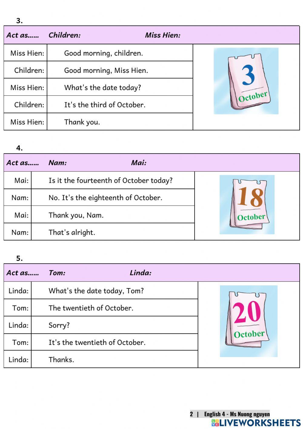 E4U4 (speaking) When's your birthday? -nuongnguyen