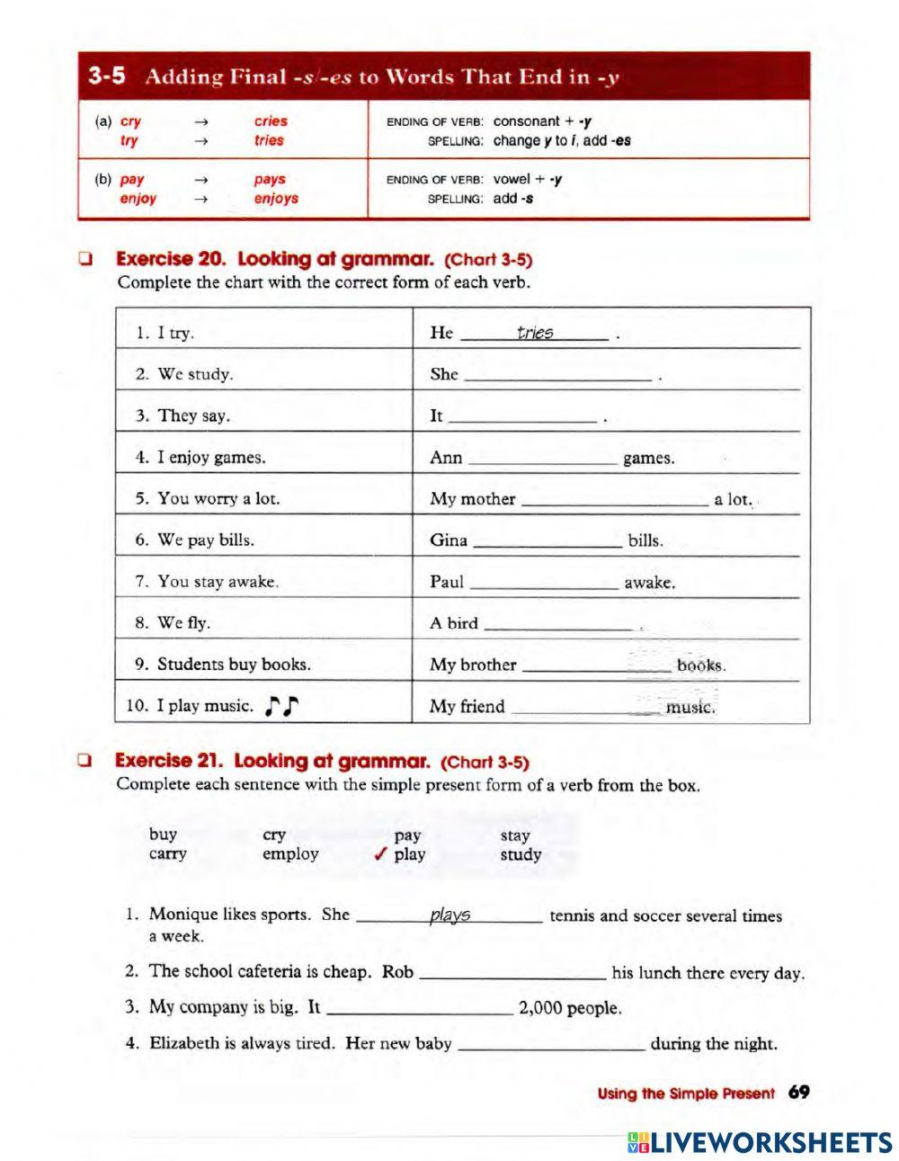 Simple present 3rd person