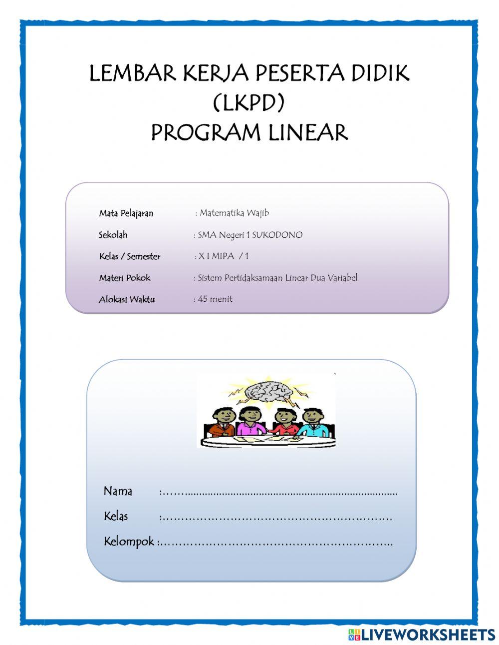 Menentukan grafik pertidaksamaan liner