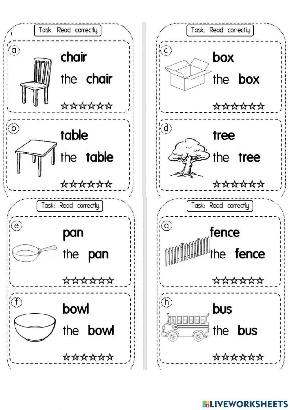 My Words Phrase Reading Practice