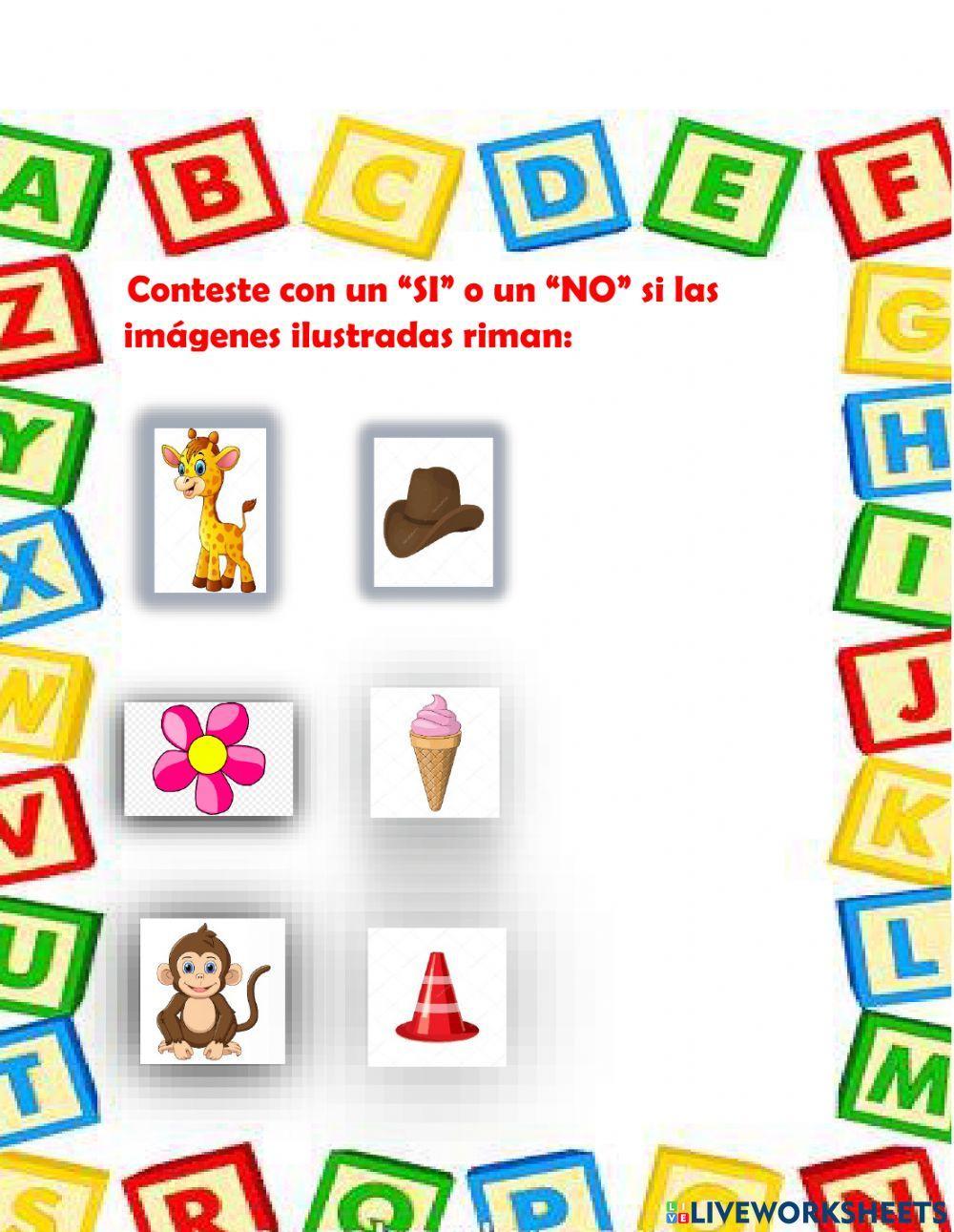 Fichas Conciencia fonológica