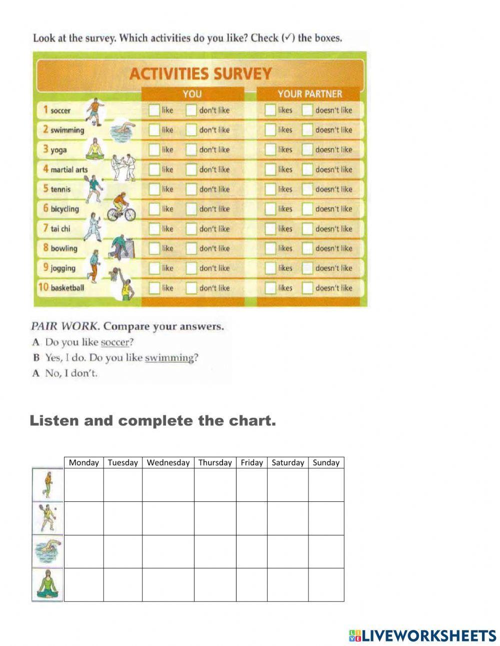 Adverbs of frecuency + sports