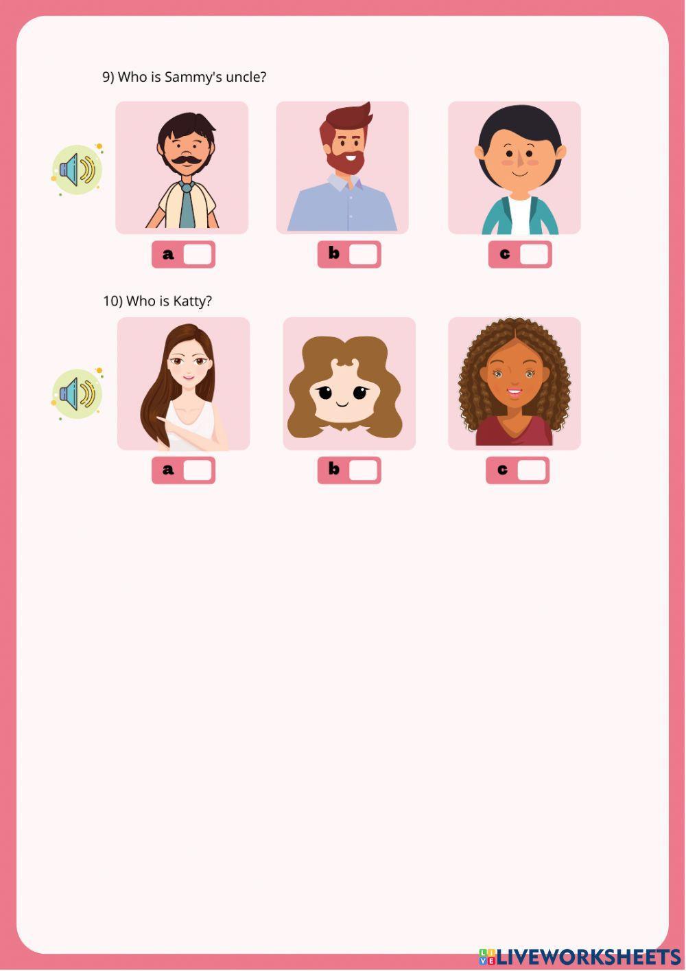 Listening descriptions